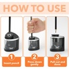 image:imageMr Pen Black Pencil Sharpener Electric Pencil Sharpener for Kids  Blade to Fast Sharpen