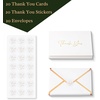 image:imageMr Pen Blank Thank You Cards with Envelopes 20 Pack 4x6  Gold Foil Thank You Notes with Envelopes White Wedding Thank You Cards Wedding Thank You Note Cards