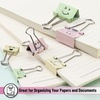 image:imageMr Pen Cute Binder Clips 80 pcs Assorted Sizes  Smiley Binder Paper Clips Bulk Paper Clamps for Office Supplies Home School Business Document Organizing