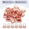 image:imageMr Pen Cute Metal Binder Clips 18 pcs 075 Small Size 6 Styles  Rose Gold Binder Paper Clips Paper Clamps for Office Supplies Home School Business Document Organizing