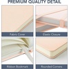 image:imageMr Pen Dotted Journal Notebook A5 Medium Size 57x84  160 Pages 80 Sheets Fabric Hardcover 100 GSM Thick Paper Bullet Dotted Journal for Planning Trackingcosmic latte