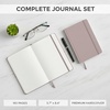 image:imageMr Pen Dotted Journal Notebook A5 Medium Size 57x84  160 Pages 80 Sheets Fabric Hardcover 100 GSM Thick Paper Bullet Dotted Journal for Planning Trackingmisty blush