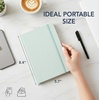 image:imageMr Pen Dotted Journal Notebook A5 Medium Size 57x84  160 Pages 80 Sheets Fabric Hardcover 100 GSM Thick Paper Bullet Dotted Journal for Planning Trackingtranquil blue