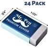 image:imageMr Pen Erasers 20 Pack Large Block Erasers for School No Smudge  Large Latex Free Block Erasers for School Office Art Sketching Homework Exams Clean SmudgeFree CorrectionWhite