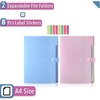 image:imageMr Pen Expanding File Folder 2 Pack 5 Pocket Accordion Folder with Labels A4Letter Size Waterproof and Tearproof  Accordion Folder with Lables Expandable Folder Accordian Folder Organizer File Folder Organizer Accordion File Organizer