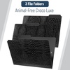 image:imageMr Pen File Folders 94 x 117 3 Pack Black Leather Design  Letter Size File Folders Office File Folder Filing Folders Files Folder File Folders with Tabs
