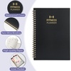 image:imageMr Pen Fitness Workout Journal for Women amp Men A555 x 82  160 Pages Spiral Black Workout Log Book Planner for Tracking Progress