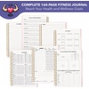 image:imageMr Pen Fitness Workout Journal for Women amp Men A555 x 82  160 Pages Spiral Blush Workout Log Book Planner for Tracking Progress
