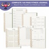image:imageMr Pen Fitness Workout Journal for Women amp Men A555 x 82  160 Pages Spiral Green Workout Log Book Planner for Tracking Progress