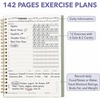 image:imageMr Pen Fitness Workout Journal for Women amp Men A555 x 82  160 Pages Spiral Green Workout Log Book Planner for Tracking Progress