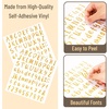 image:imageMr Pen Glitter Letter Stickers 1 Inch 8 Sheets 576 pcs Gold  Self Adhesive Glitter Letters and Numbers Vinyl Alphabet Stickers