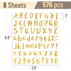 image:imageMr Pen Glitter Letter Stickers 1 Inch 8 Sheets 576 pcs Gold  Self Adhesive Glitter Letters and Numbers Vinyl Alphabet Stickers