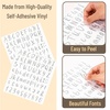 image:imageMr Pen Glitter Letter Stickers 1 Inch 8 Sheets 576 pcs Silver  Self Adhesive Glitter Letters and Numbers Vinyl Alphabet Stickers