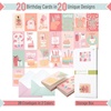 image:imageMr Pen Happy Birthday Cards with Envelopes 48 Pack 375 x 52  Animal Design Blank Inside Assorted Birthday Cards Bulk for KidsLight coral