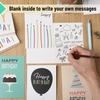 image:imageMr Pen Happy Birthday Cards with Envelopes 48 Pack 375 x 52  Animal Design Blank Inside Assorted Birthday Cards Bulk for KidsMulticolor