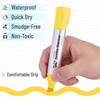 image:imageMr Pen Jumbo Permanent Markers 4 Pack Red Chisel Tip Wide Tip Large  Thick Permanent Markers for Canvas Posters Board Fabric Window Glass Wood Waterproof Quick DryYellow