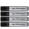 image:imageMr Pen Jumbo Permanent Markers 4 Pack Red Chisel Tip Wide Tip Large  Thick Permanent Markers for Canvas Posters Board Fabric Window Glass Wood Waterproof Quick DryBlack