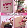 image:imageMr Pen Jumbo Permanent Markers 4 Pack Red Chisel Tip Wide Tip Large  Thick Permanent Markers for Canvas Posters Board Fabric Window Glass Wood Waterproof Quick DryPink