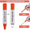 image:imageMr Pen Jumbo Permanent Markers 4 Pack Red Chisel Tip Wide Tip Large  Thick Permanent Markers for Canvas Posters Board Fabric Window Glass Wood Waterproof Quick DryOrange