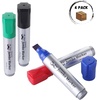 image:imageMr Pen Jumbo Permanent Markers 4 Pack Red Chisel Tip Wide Tip Large  Thick Permanent Markers for Canvas Posters Board Fabric Window Glass Wood Waterproof Quick DryBlack  Green  Red  Blue