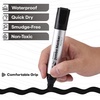 image:imageMr Pen Jumbo Permanent Markers 4 Pack Red Chisel Tip Wide Tip Large  Thick Permanent Markers for Canvas Posters Board Fabric Window Glass Wood Waterproof Quick DryBlack