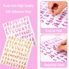 image:imageMr Pen Letter Stickers 1 Inch 8 Sheets 576 pcs Colorful  Self Adhesive Letters and Numbers Vinyl Alphabet Stickers