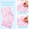 image:imageMr Pen Letter Stickers 1 Inch 8 Sheets 576 pcs Pink  Self Adhesive Letters and Numbers Vinyl Alphabet Stickers