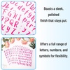 image:imageMr Pen Letter Stickers 1 Inch 8 Sheets 576 pcs Pink  Self Adhesive Letters and Numbers Vinyl Alphabet Stickers