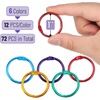 image:imageMr Pen Loose Leaf Binder Book Rings 2 Inch 20 Pack  Metal Binder Rings for Index Cards Keychains School Home Office SilverAssorted Colors