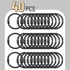 image:imageMr Pen Loose Leaf Binder Book Rings 2 Inch 20 Pack  Metal Binder Rings for Index Cards Keychains School Home Office SilverBlack