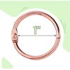 image:imageMr Pen Loose Leaf Binder Book Rings 2 Inch 20 Pack  Metal Binder Rings for Index Cards Keychains School Home Office SilverRose Gold