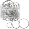 image:imageMr Pen Loose Leaf Binder Book Rings 2 Inch 20 Pack  Metal Binder Rings for Index Cards Keychains School Home Office SilverSilver