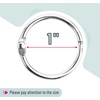 image:imageMr Pen Loose Leaf Binder Book Rings 2 Inch 20 Pack  Metal Binder Rings for Index Cards Keychains School Home Office SilverSilver