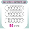 image:imageMr Pen Loose Leaf Binder Book Rings 2 Inch 20 Pack  Metal Binder Rings for Index Cards Keychains School Home Office SilverSilver
