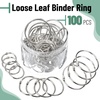 image:imageMr Pen Loose Leaf Binder Book Rings 2 Inch 20 Pack  Metal Binder Rings for Index Cards Keychains School Home Office SilverSilver