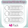image:imageMr Pen Loose Leaf Binder Book Rings 2 Inch 20 Pack  Metal Binder Rings for Index Cards Keychains School Home Office SilverSilver