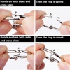 image:imageMr Pen Loose Leaf Binder Book Rings 2 Inch 20 Pack  Metal Binder Rings for Index Cards Keychains School Home Office SilverSilver