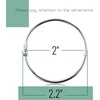 image:imageMr Pen Loose Leaf Binder Book Rings 2 Inch 20 Pack  Metal Binder Rings for Index Cards Keychains School Home Office SilverSilver