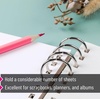 image:imageMr Pen Loose Leaf Binder Book Rings 2 Inch 20 Pack  Metal Binder Rings for Index Cards Keychains School Home Office SilverSilver
