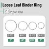 image:imageMr Pen Loose Leaf Binder Book Rings 2 Inch 20 Pack  Metal Binder Rings for Index Cards Keychains School Home Office SilverSilver