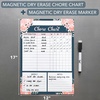 image:imageMr Pen Magnetic Dry Erase Chore Chart 17 x 12  Floral Daily amp Weekly Responsibility Chart for Kids Teens amp Adults Family Chore Board for Fridge