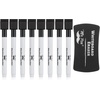 image:imageMr Pen Magnetic Dry Erase Markers 12 Pack Black  Fine Tip Markers with BuiltIn Magnet amp Eraser Low Odor Quick Dry for Whiteboards Office School amp HomeBlack eraser included