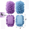 image:imageMr Pen Magnetic Microfiber Shag Whiteboard Erasers 4 x 6 4 Pack  Dual Surface Washable Large Dry Erase Board Cleaner for Chalk Marker Classroom Office HomeViolet  Blue