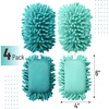 image:imageMr Pen Magnetic Microfiber Shag Whiteboard Erasers 4 x 6 4 Pack  Dual Surface Washable Large Dry Erase Board Cleaner for Chalk Marker Classroom Office HomeLight and Dark Teal