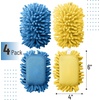 image:imageMr Pen Magnetic Microfiber Shag Whiteboard Erasers 4 x 6 4 Pack  Dual Surface Washable Large Dry Erase Board Cleaner for Chalk Marker Classroom Office HomeBlue  Yellow