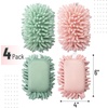 image:imageMr Pen Magnetic Microfiber Shag Whiteboard Erasers 4 x 6 4 Pack  Dual Surface Washable Large Dry Erase Board Cleaner for Chalk Marker Classroom Office HomeGreen  Pink