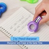 image:imageMr Pen Manual Pencil Sharpener amp Eraser 6 Pack 2in1 Manual Sharpeners  Multicolored Sharpener with Eraser Fun Stationery Back to School Supplies Classroom Rewards Birthday Party Favors