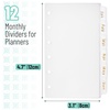 image:imageMr Pen Monthly Dividers for Planner 12pcs 47x31  Monthly Tabs for 6 Ring Binders Month Tabs Monthly Binder Dividers with Tabs 12 Months 12 Tab Dividers