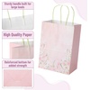 image:imageMr Pen Paper Gift Bags with Handles 32 Pack 76 x 47 x 106  Medium Kraft Paper Bags with Handles Bulk Ideal for Gifts Weddings Baby Showers Birthdays Shopping Party FavorFloral