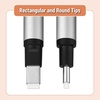image:imageMr Pen Pen Style Eraser Set 2 Pack Square amp Round Tip  Precision Pencil Erasers Retractable Silver Eraser Pens for Drawing Sketching Detail Correction Office amp School SuppliesSilver